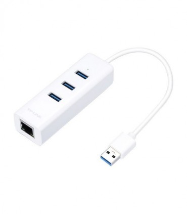 هاب 4 پورت USB 3.0 با پورت LAN تی پی لینک UE330