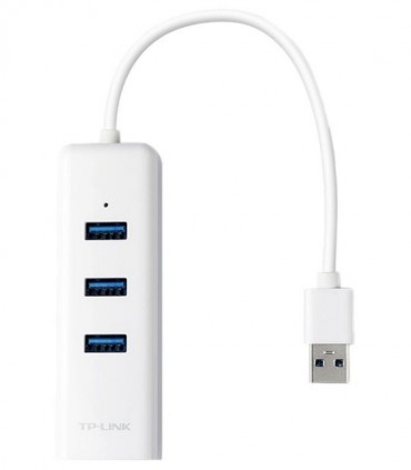 هاب 4 پورت USB 3.0 با پورت LAN تی پی لینک UE330