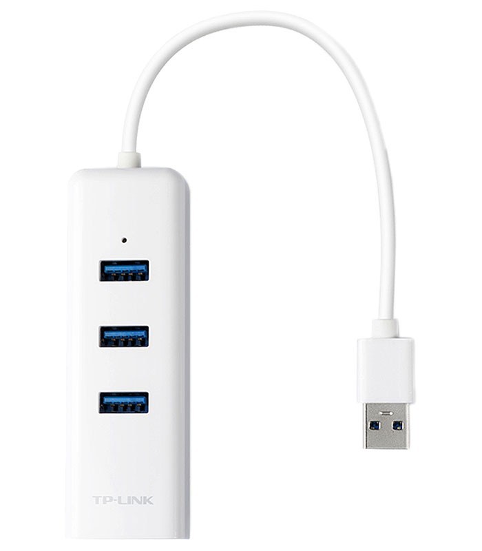 هاب 4 پورت USB 3.0 با پورت LAN تی پی لینک UE330