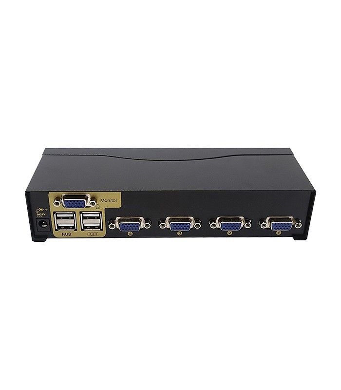 کی وی ام سوئیچ 4 پورت VGA با پورت USB همراه کابل فرانت FN-K4US