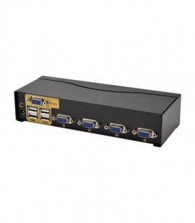 کی وی ام سوئیچ 4 پورت VGA با پورت USB همراه کابل فرانت FN-K4US