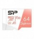 کارت حافظه microSDXC سیلیکون پاور Superior کلاس 10 سرعت 100MBps ظرفیت 64 گیگابایت همراه با آداپتور SD