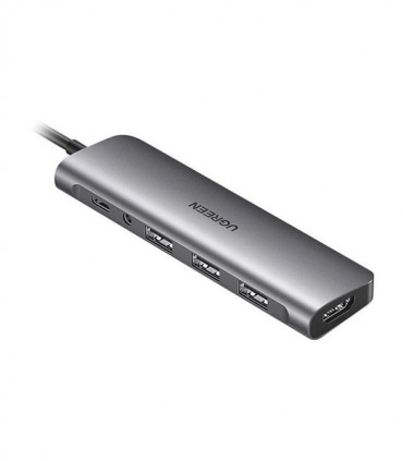 هاب 6 پورت Type C به USB 3.0 با پورت میکروفون و HDMI با قابلیت PD یوگرین 80132 CM136