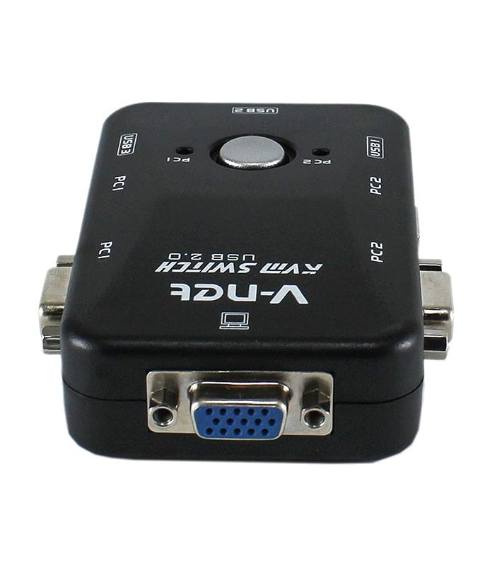 کی وی ام سوئیچ 2 پورت VGA دستی وی نت