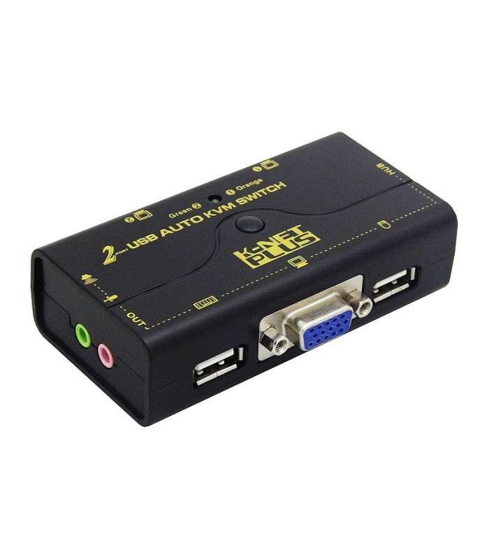 کی وی ام سوئیچ 2 پورت VGA اتوماتیک همراه کابل کی نت پلاس KP-U622