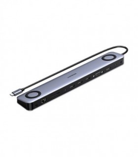 هاب 11 پورت Type C به 3.1 USB با پورت HDMI و LAN و Type C و درگاه کارت حافظه با قابلیت PD یوگرین 60188 CM235