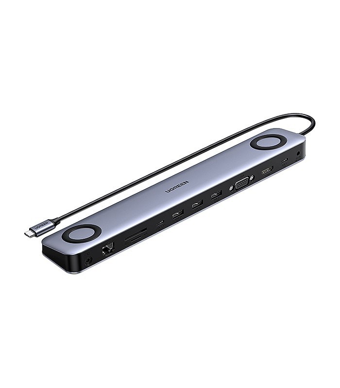 هاب 11 پورت Type C به 3.1 USB با پورت HDMI و LAN و Type C و درگاه کارت حافظه با قابلیت PD یوگرین 60188 CM235