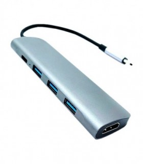 هاب 5 پورت Type C به 3.0 USB با پورت HDMI با قابلیت PD کی نت K-MFCMS105