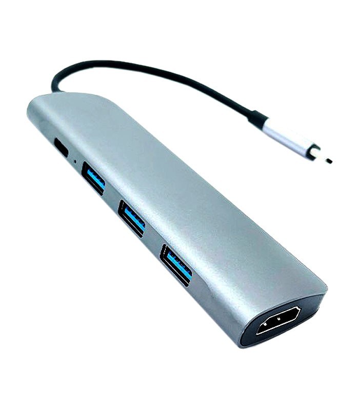 هاب 5 پورت Type C به 3.0 USB با پورت HDMI با قابلیت PD کی نت K-MFCMS105