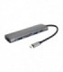 هاب 6 پورت Type C به 3.0 USB با پورت HDMI و Type C و درگاه کارت حافظه با قابلیت PD کی نت K-MFCMS606