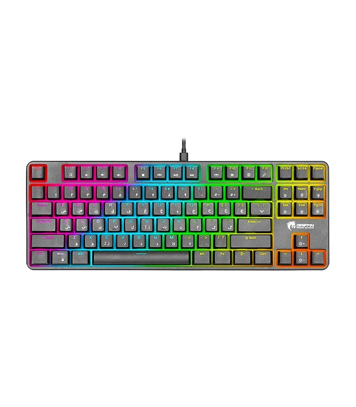 کیبورد باسیم گیمینگ گرین GK801-RGB با حروف فارسی