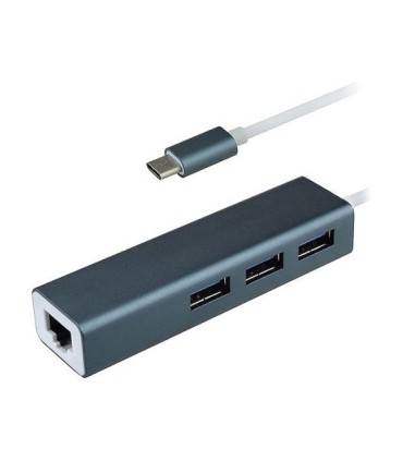 هاب 4 پورت Type C به USB 2.0 با پورت LAN بیاند BA-490