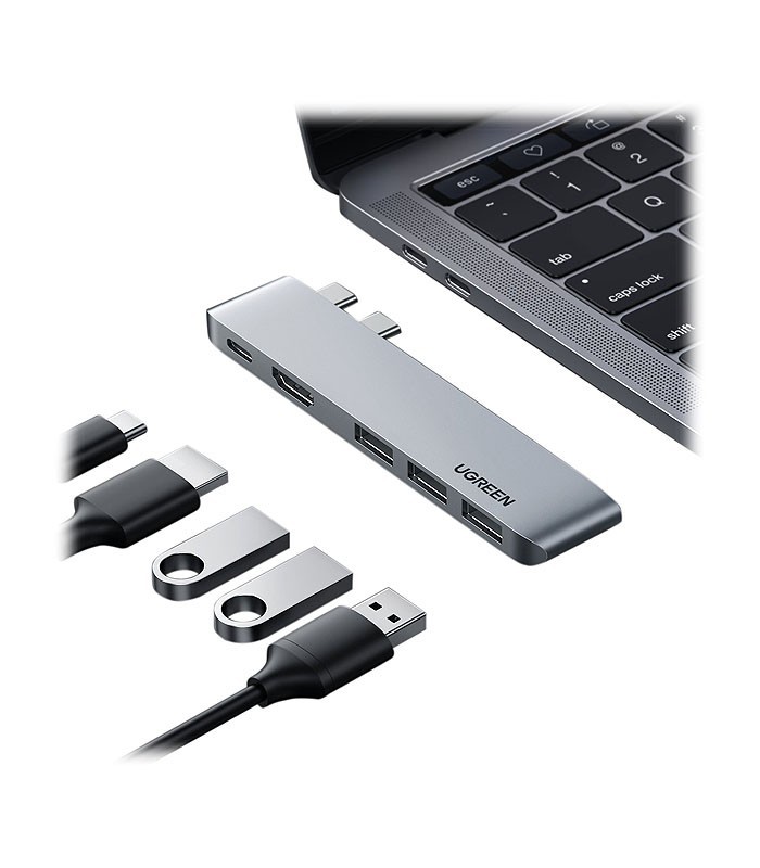 هاب 5 پورت Type C به USB 3.0 با پورت HDMI یوگرین 60559 CM251