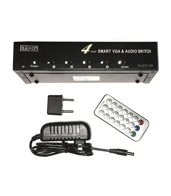 سوئیچ 4 پورت VGA با خروجی صدا بافو BF-S401