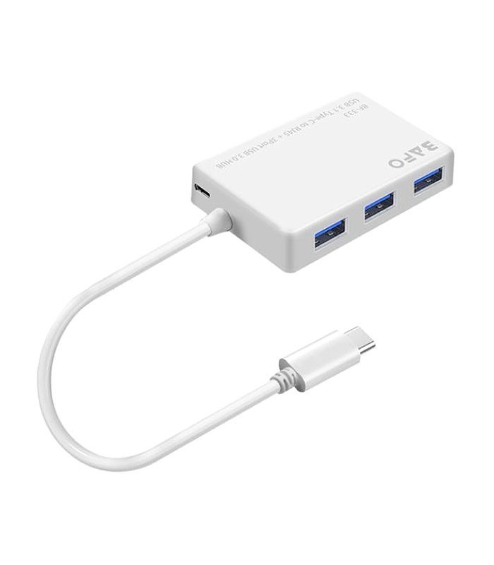 هاب 4 پورت Type C به USB 3.0 با پورت LAN بافو BF-333