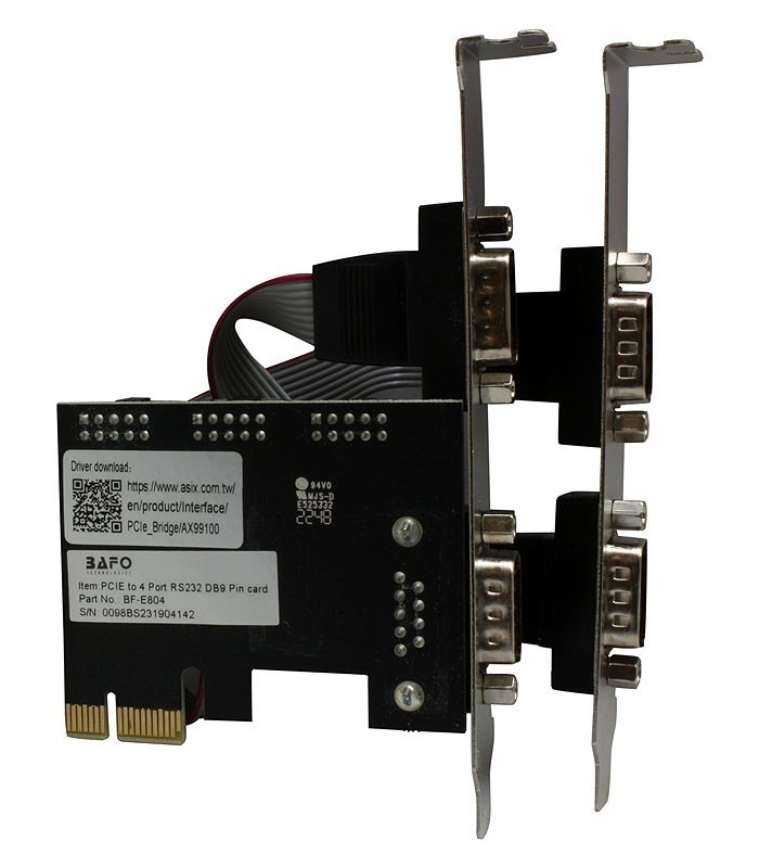 کارت 4 پورت PCIe به سریال 9 پین بافو BF-E804