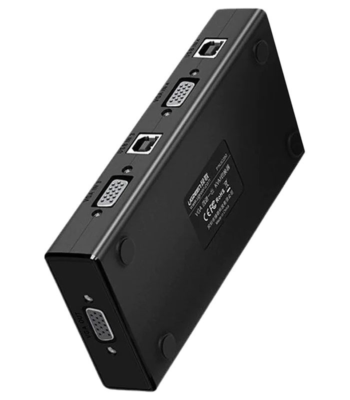 کی وی ام سوئیچ 4 پورت VGA با پورت USB همراه کابل یوگرین 50280 CM154