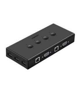کی وی ام سوئیچ 4 پورت VGA با پورت USB همراه کابل یوگرین 50280 CM154
