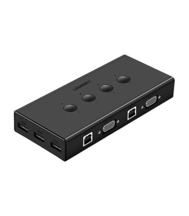 کی وی ام سوئیچ 4 پورت VGA با پورت USB همراه کابل یوگرین 50280 CM154