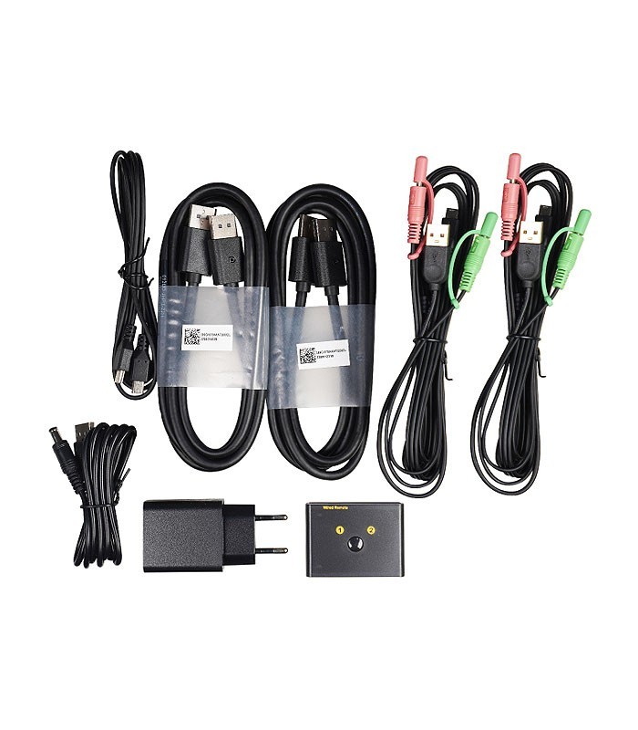 کی وی ام سوئیچ 2 پورت DisplayPort اتوماتیک همراه کابل کی نت پلاس KP-SWKDP02