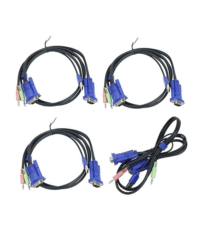 کی وی ام سوئیچ 4 پورت VGA اتوماتیک همراه کابل کی نت پلاس KP-U624