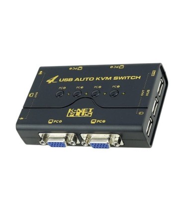 کی وی ام سوئیچ 4 پورت VGA اتوماتیک همراه کابل کی نت پلاس KP-U624