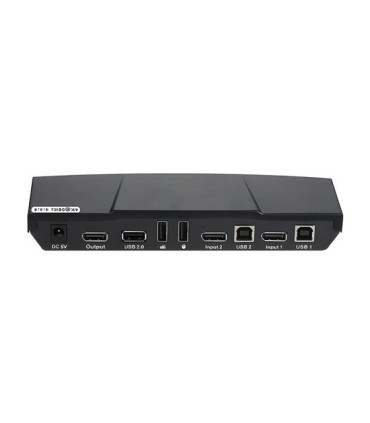کی وی ام سوئیچ 2 پورت DisplayPort همراه کابل لایمستون LS-PK21