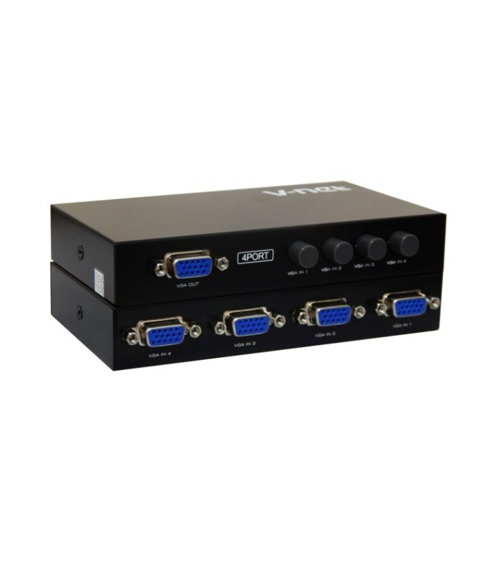 سوئیچ 4 پورت VGA دستی وی نت V-SWVGAM04
