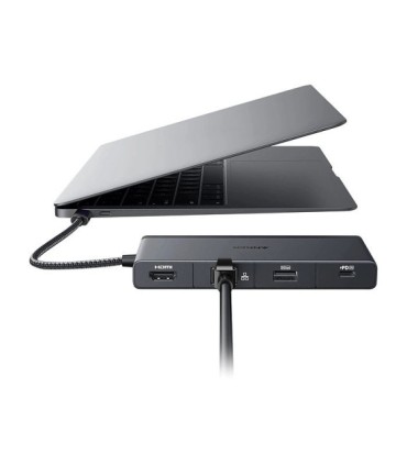 هاب 9 پورت Type C به USB 3.2 - 2.0 با پورت HDMI و Type C و LAN و درگاه کارت حافظه با قابلیت PD انکر 552 A8373