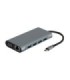 هاب 8 پورت Type C به 3.0 USB با پورت HDMI و VGA و LAN و درگاه کارت حافظه با قابلیت PD کی نت K-MFCMS1011