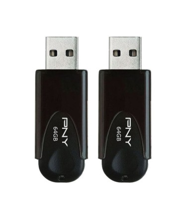 فلش مموری پی ان وای USB 2.0 Attache 4 ظرفیت 64 گیگابایت پک 2 تایی