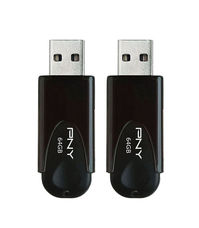 فلش مموری پی ان وای USB 2.0 Attache 4 ظرفیت 64 گیگابایت پک 2 تایی