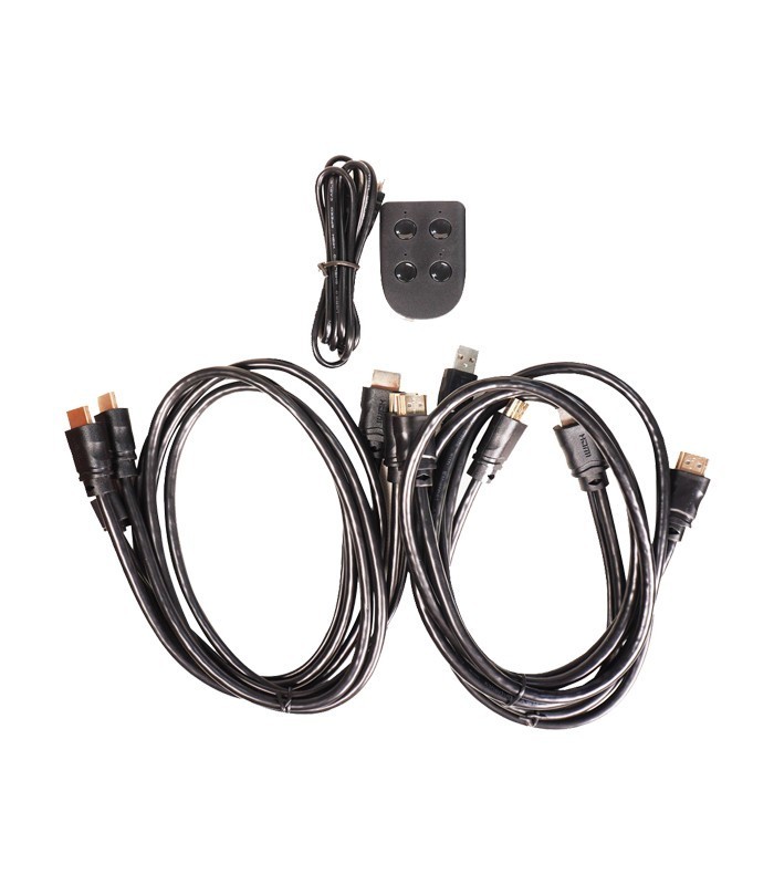 کی وی ام سوئیچ 4 پورت HDMI دستی همراه کابل کی نت K-SWKHM004