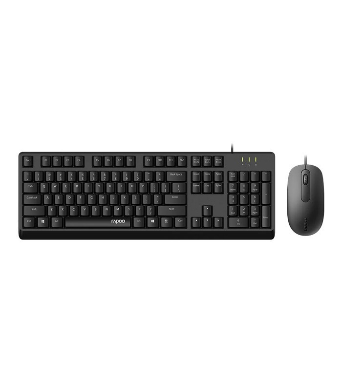 کیبورد و ماوس باسیم رپو X130 Pro با حروف فارسی