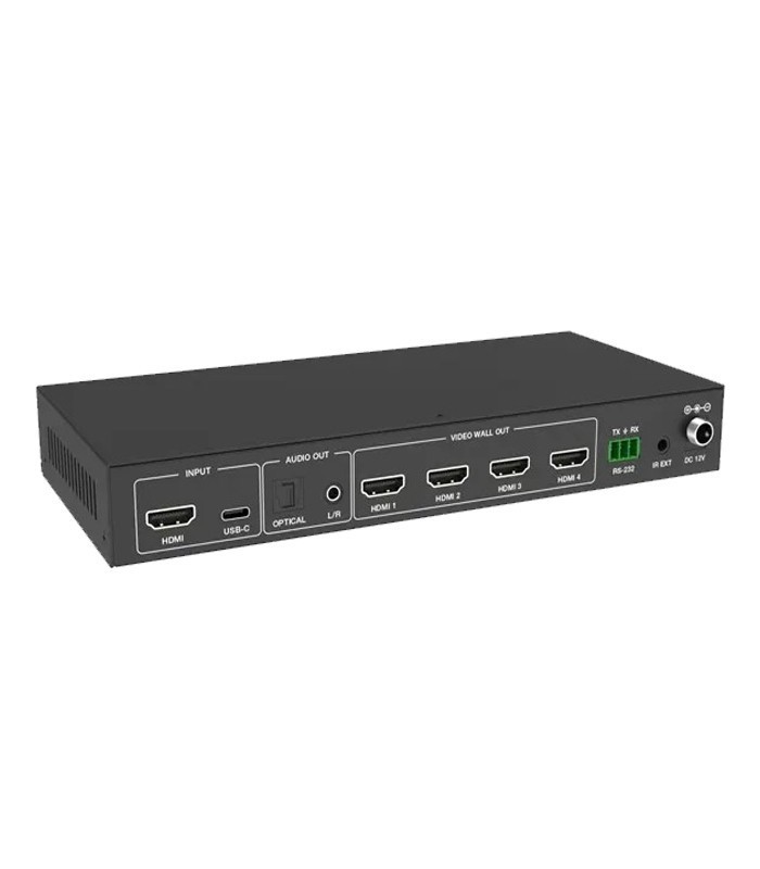 سوئیچ کنترلر ویدیو وال 4 پورت HDMI با رزولوشن 4k با ریموت کنترل فرانت FN-W214C