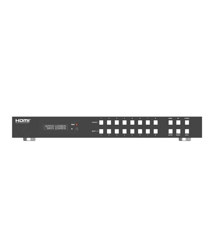 ماتریکس سوئیچ 8 در 8 HDMI با قابلیت ویدیو وال با ورودی/خروجی صدا فرانت FN-W288