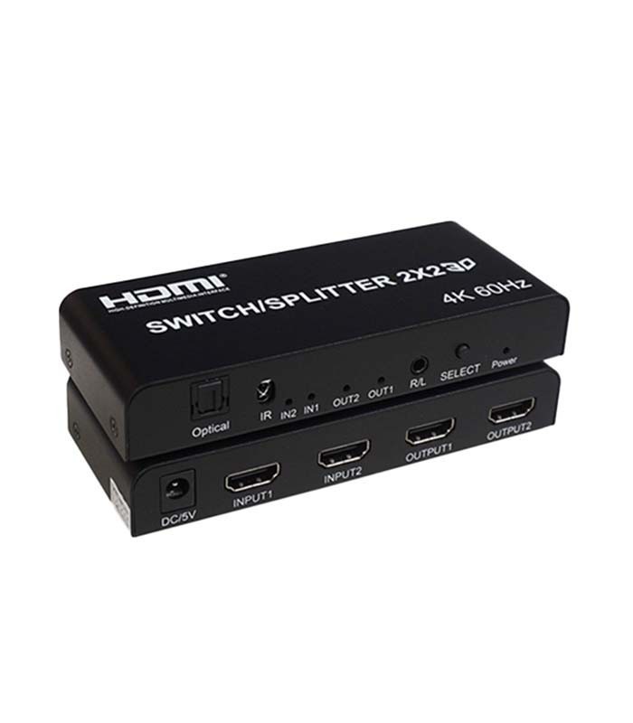 سوئیچ اسپلیتر 2 طرفه HDMI کی نت K-SWSP2022