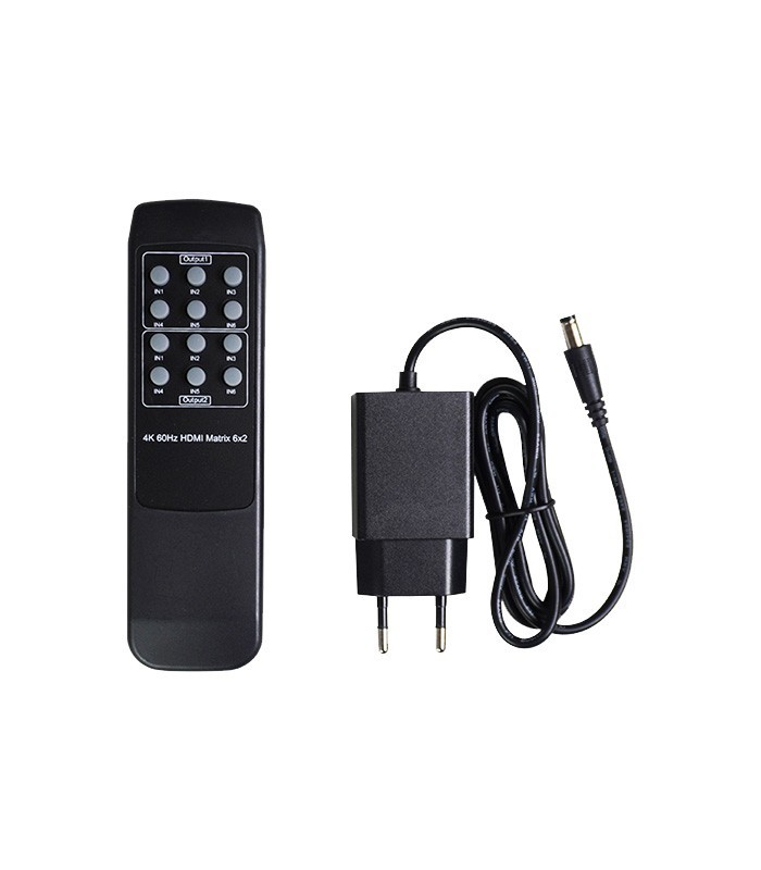 ماتریکس سوئیچ 6 در 2 HDMI با ریموت کنترل کی نت K-MAHD2062