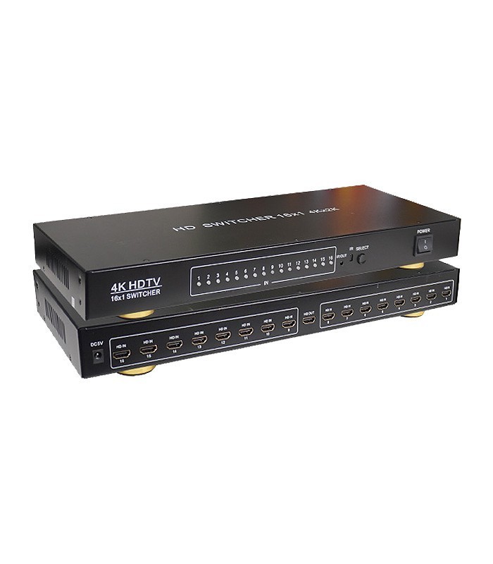 سوئیچ 16 پورت HDMI با ریموت کنترل کی نت K-SWHD2016