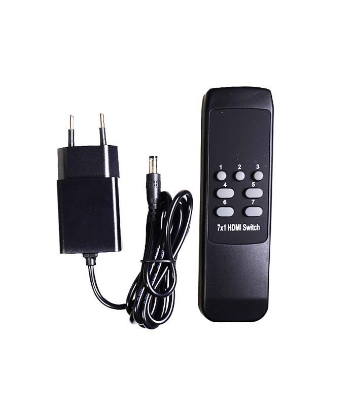 سوئیچ 7 پورت HDMI با رزولوشن 4K و ریموت کنترل کی نت K-SWHD2007