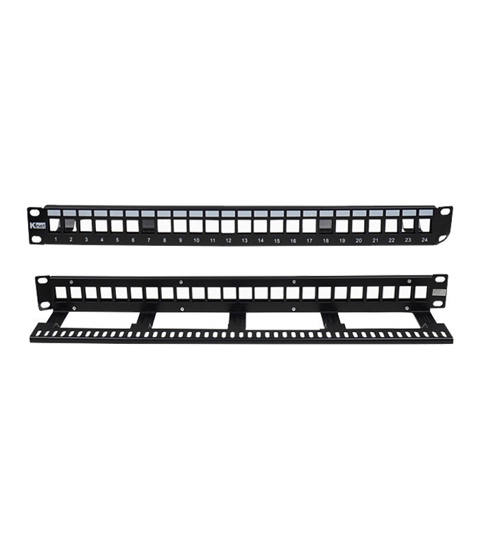 پچ پنل 24 پورت بدون کیستون Cat6 UTP کی نت K-NPULU024