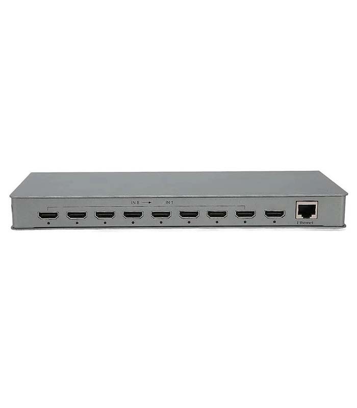 سوئیچ کواد 8 پورت HDMI با ریموت کنترل و آداپتور کی نت K-SWHDQ008