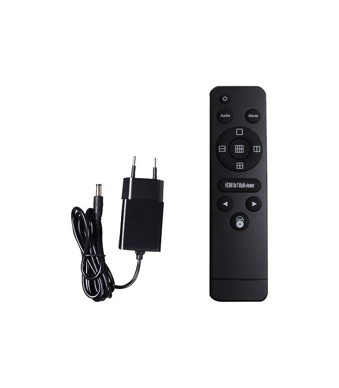 سوئیچ کواد 8 پورت HDMI با ریموت کنترل و آداپتور کی نت K-SWHDQ008