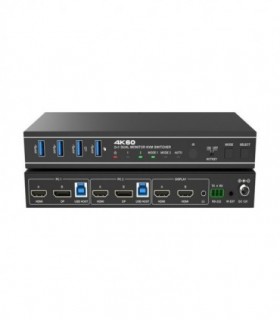 کی وی ام سوئیچ 2 پورت HDMI همراه کابل فرانت FN-K3D21