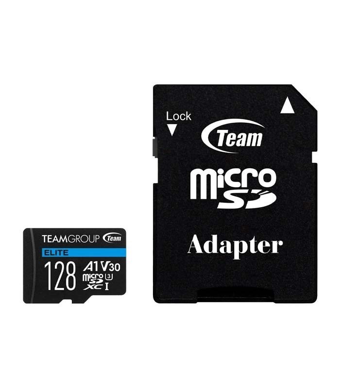 کارت حافظه microSDXC تیم گروپ کلاس 3 سرعت 100MBps ظرفیت 128 گیگابایت 