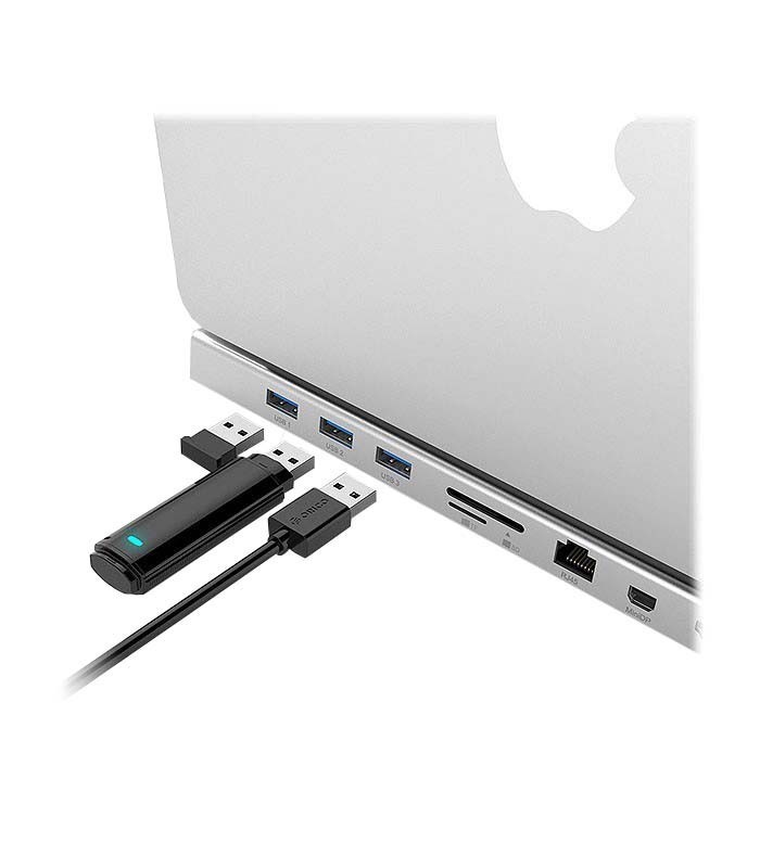 هاب 10 پورت 3.0 USB با پورت HDMI و VGA و LAN و Mini DP و میکروفون و درگاه کارت حافظه با قابلیت PD اوریکو CDH-D1