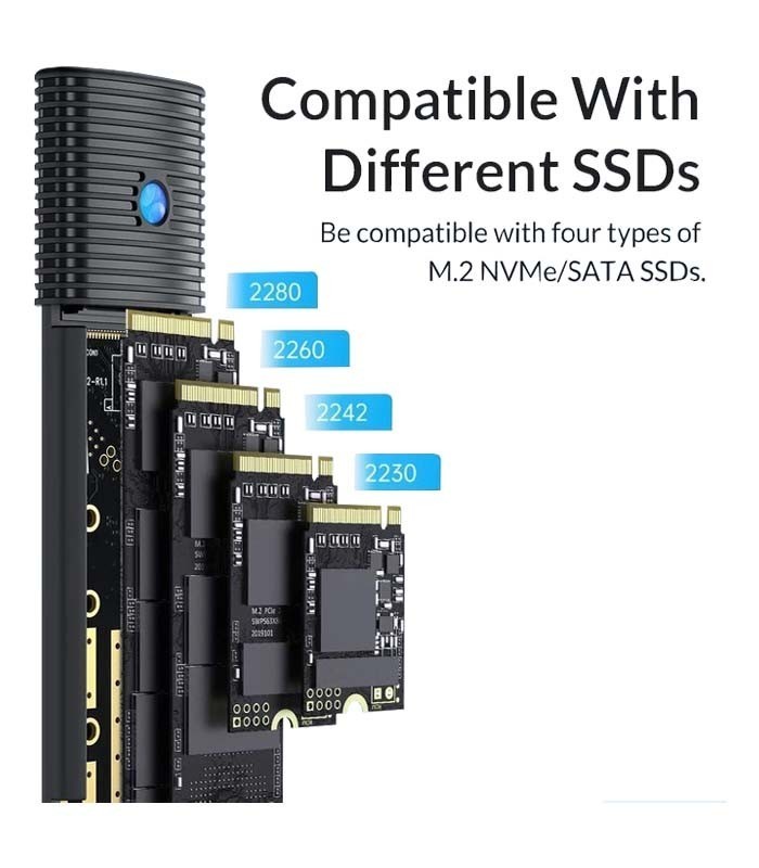 باکس NVMe M.2 SSD و NGFF اوریکو PWEM2-G2