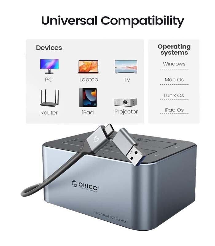 پایه نگهدارنده هارد (داک) 2.5 و 3.5 اینچ USB 3.1 اوریکو 6626C3-C