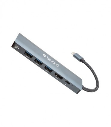 هاب 6 پورت Type C به 3.0 USB با پورت HDMI با قابلیت PD بیاند BA-415
