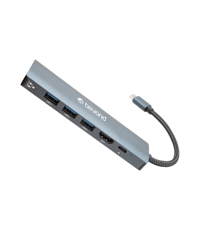 هاب 6 پورت Type C به 3.0 USB با پورت HDMI با قابلیت PD بیاند BA-415
